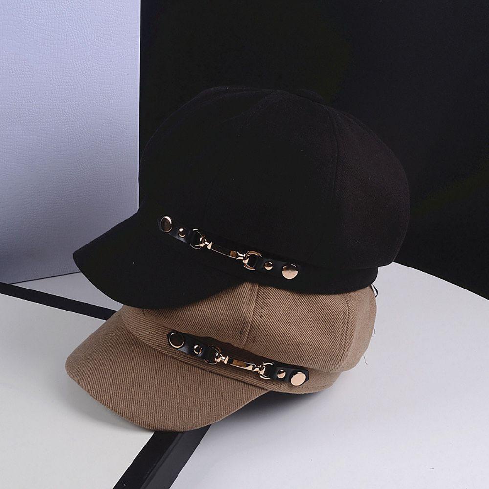 NICKOLAS Mũ Bát Giác Giữ Ấm Mùa Đông Phong Cách Đường Phố Cho Nữ