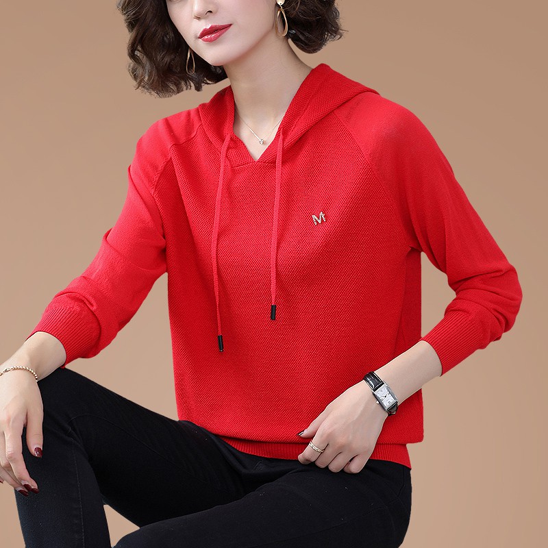 Áo Hoodie Vải Lụa Mỏng Dáng Rộng Tay Dài Thời Trang Xuân Hè 2021 Cho Nữ