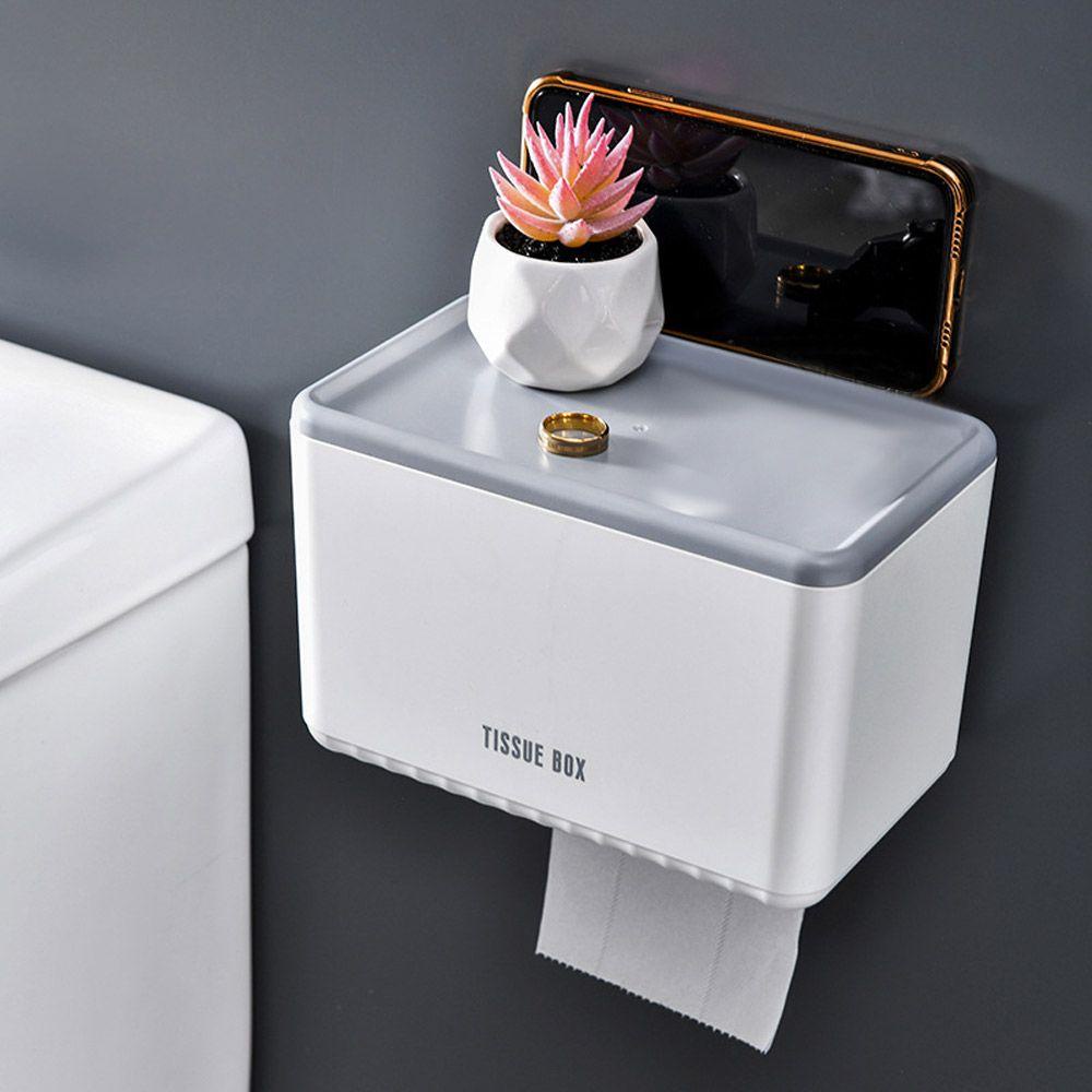 GOGOUP Giá Đỡ Cuộn Giấy Vệ Sinh Gắn Tường Đa Năng Chống Nước Không Cần Đục Lỗ