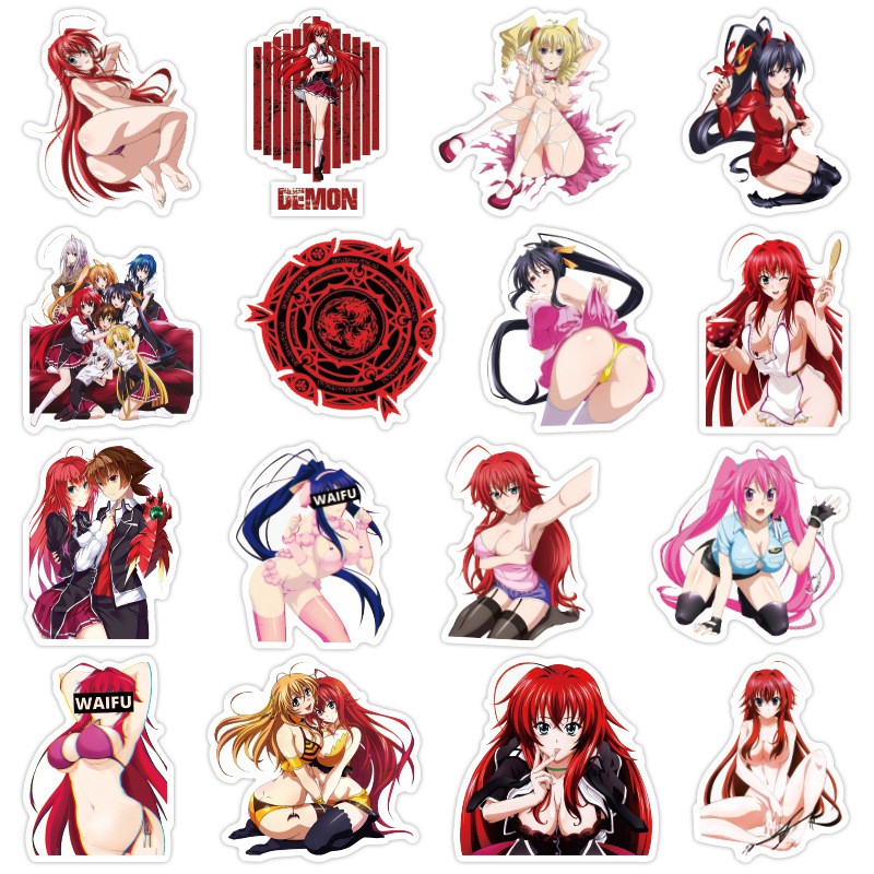 Set 50 Sticker PVC Hentai Anime Sexy Siêu Hot không thấm nước, dán mũ nón, xe, vali, laptop, điện thoại