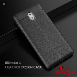 Ốp lưng dẻo cho Nokia 2 vân giả da Auto Focus ( Đen )