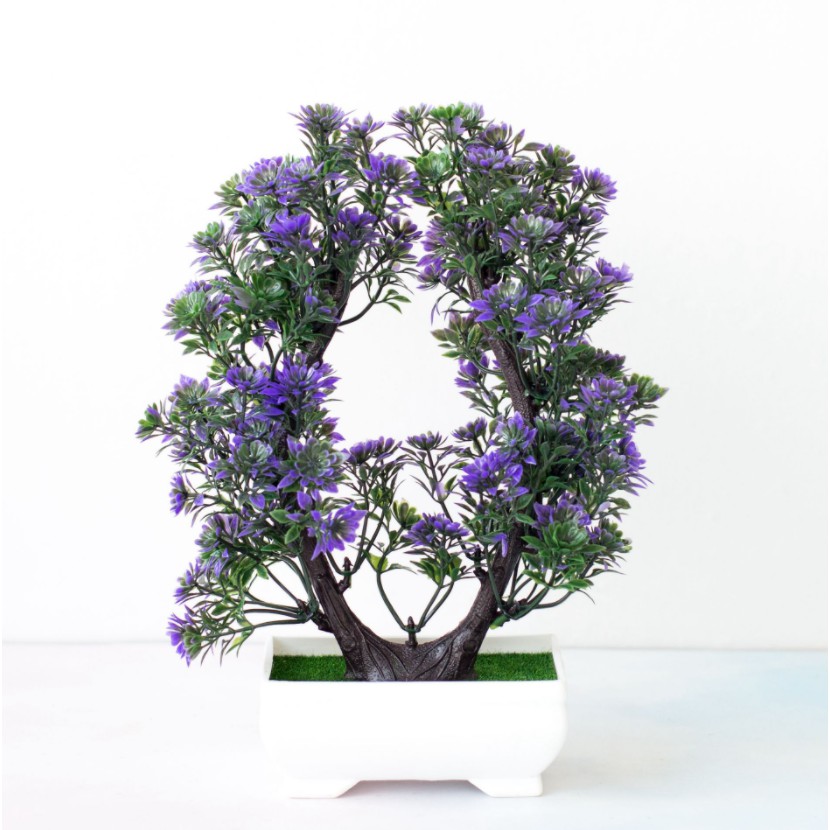 Chậu Cây Giả nhân tạo FREESHIP Chậu Cây mini kèm chậu - Để Bàn Siêu Đẹp