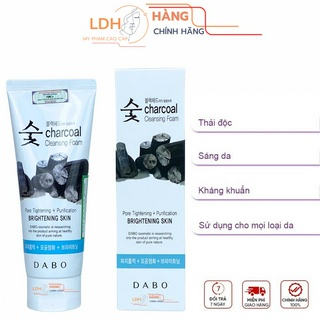 Sữa rửa mặt than hoạt tính xóa mụn, sach nhờn dabo charcoal foam cleanser 150ml