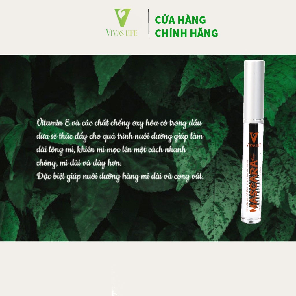 Mascara Dưỡng Mi Dầu Dừa Nguyên Chất Giúp Mi Mọc Dài & Dày Hơn VIVAS LIFE 5ml | BigBuy360 - bigbuy360.vn