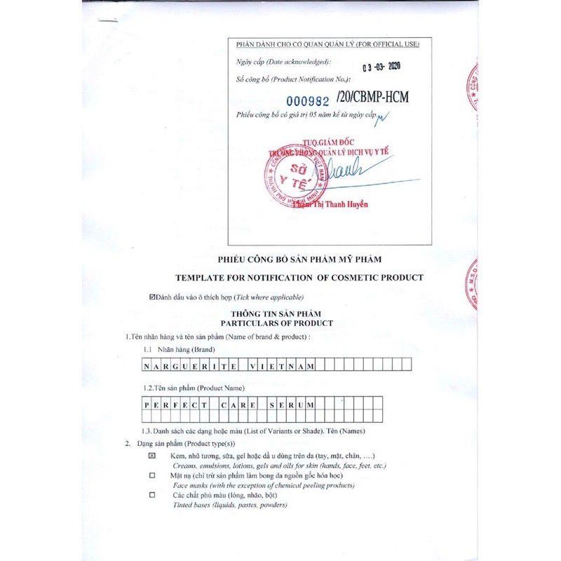 Serum ốc sên dưỡng trắng, dưỡng ẩm, tái tạo da, ngăn ngừa lão hóa NARGUERITE 20ML - Serum Perfect care | BigBuy360 - bigbuy360.vn