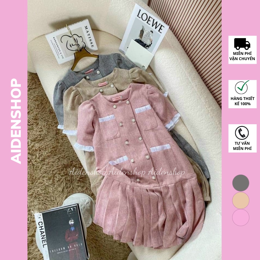 Váy bầu thu đông thiết kế đẹp Aidenshop đầm bầu công sở