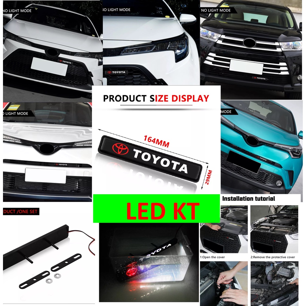Led logo gắn mặt ga lăng lưới tản nhiệt các loại ô tô led Grille led ca lăng