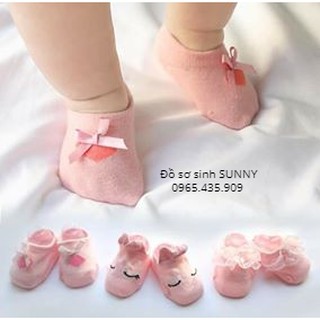 Vớ sơ sinh cho bé gái size 0-12 tháng/ Tất sơ sinh