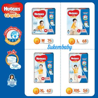 (Mẫu đệm mây) Bỉm dán/quần HUGGIES các size S56/M76/M74/L68/XL62/XXL56