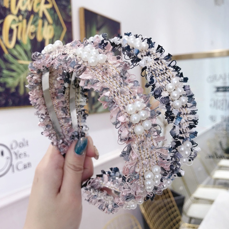 Băng Đô Đính Hạt Ngọc Trai Lấp Lánh Nhiều Màu Sắc