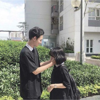 Polo basic unisex - thun cổ phối màu ( ảnh thật )