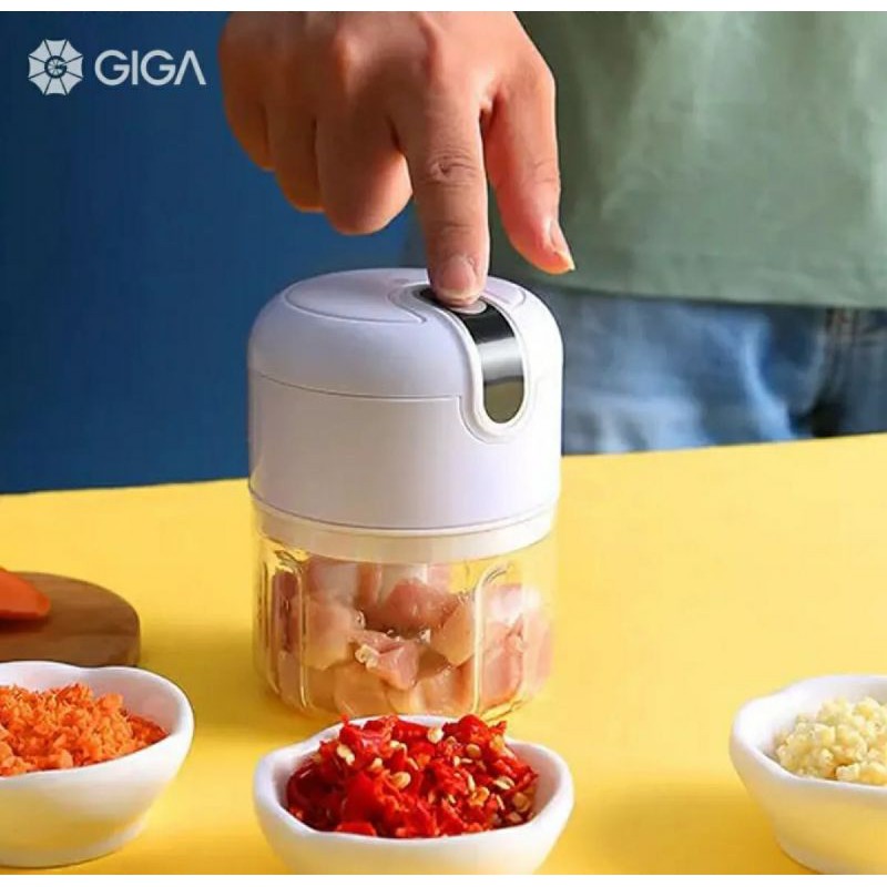 Máy Xay tỏi Ớt,hành,thịt Mini Tự động sạc pin,Mini đa năng Tiện Dụng giao màu ngẫu nhiên