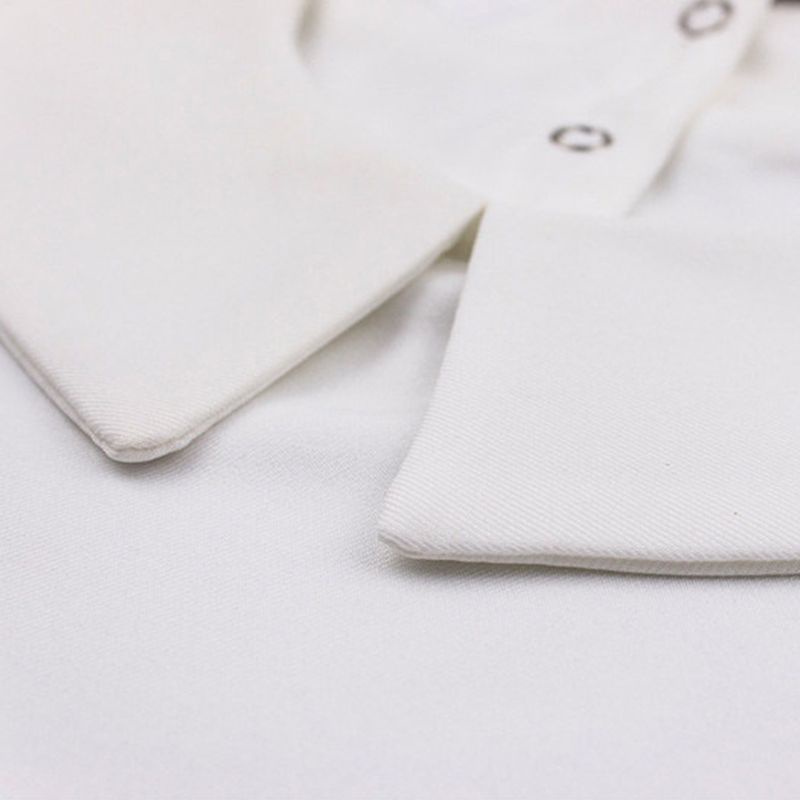 Áo Sơ Mi Cotton Cổ Búp Bê Màu Trắng Đen Phong Cách Vintage Cho Nữ