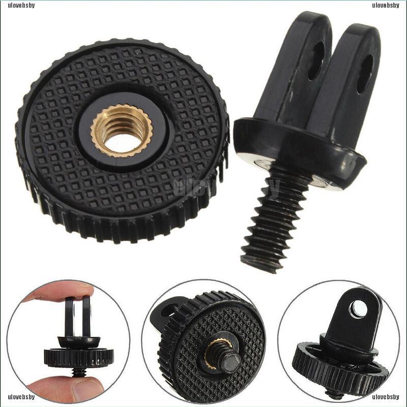 【ulovebsby】Mini 1/4" Monopod Tripod Mount Adapter with Screw Thread For GoPro