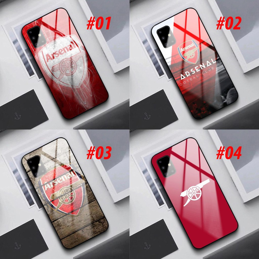 Ốp Kính iPhone 5 5s 5SE 6 6s 6plus 7 8 7Plus 8Plus X Xs Xr XsMax 11 11Pro 11Promax 12 Promax In Hình CLB ARSENAL
