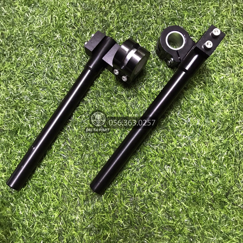 GHI ĐÔNG CLIP-ON ĐỘ CAFE RACER - Ghi đông clip-on độ Cafe racer Su GN125 win Chopper Bobber CG125 GN125 nhôm CNC 26 31mm