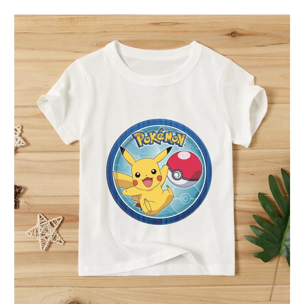 áo thun bé trai in hình pokemon dễ thương co giản 4 chiều1