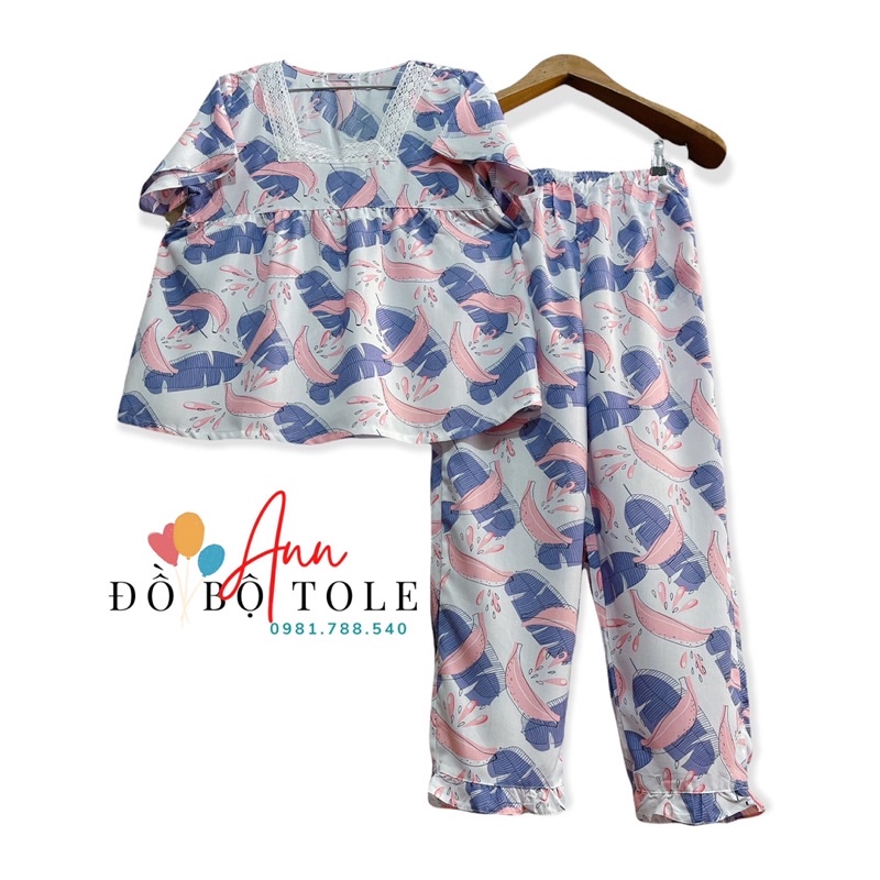 [ Ann - ĐỒ BỘ TOLE ] TAY NGẮN QUẦN DÀI CỔ VUÔNG ( 45-65kg) | BigBuy360 - bigbuy360.vn