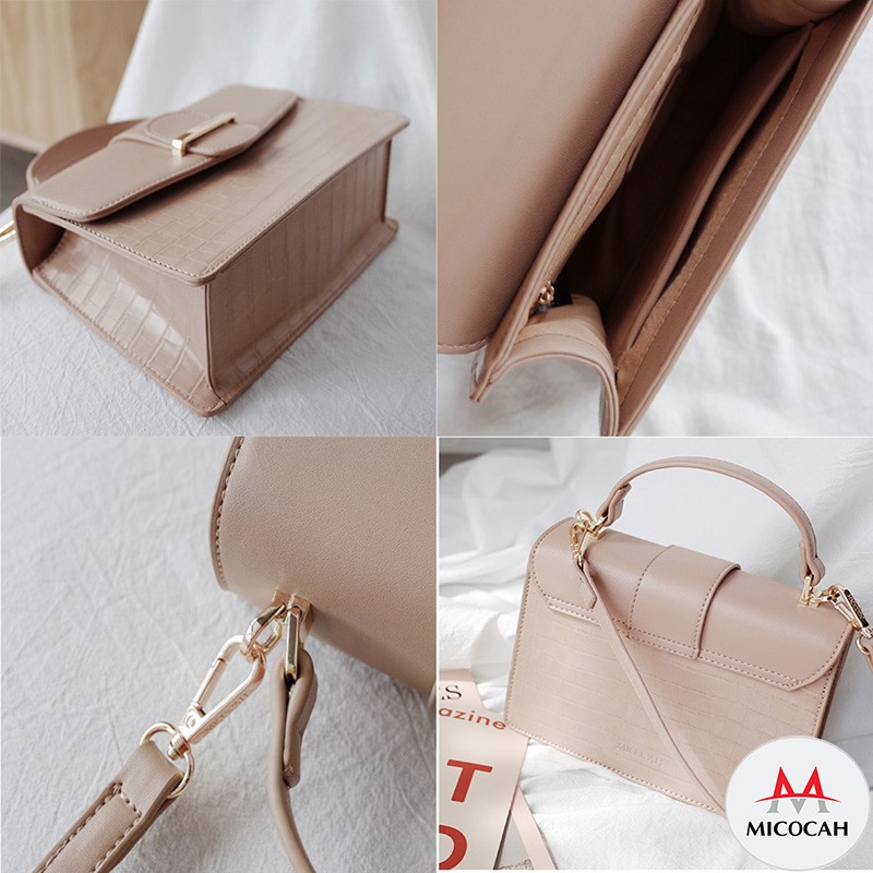 Túi Xách Nữ Đeo Chéo Thời Trang MICOCAH Kiểu Dáng Công Sở Phối Vân Da Rắn Da Cao Cấp Cực Đẹp MC06 - Micocah Mall | BigBuy360 - bigbuy360.vn