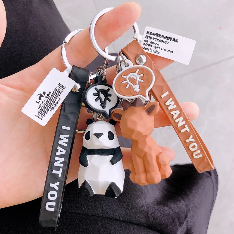 Móc Khóa Hình Gấu Koala / Thỏ Bằng Silicon Dễ Thương Sáng Tạo