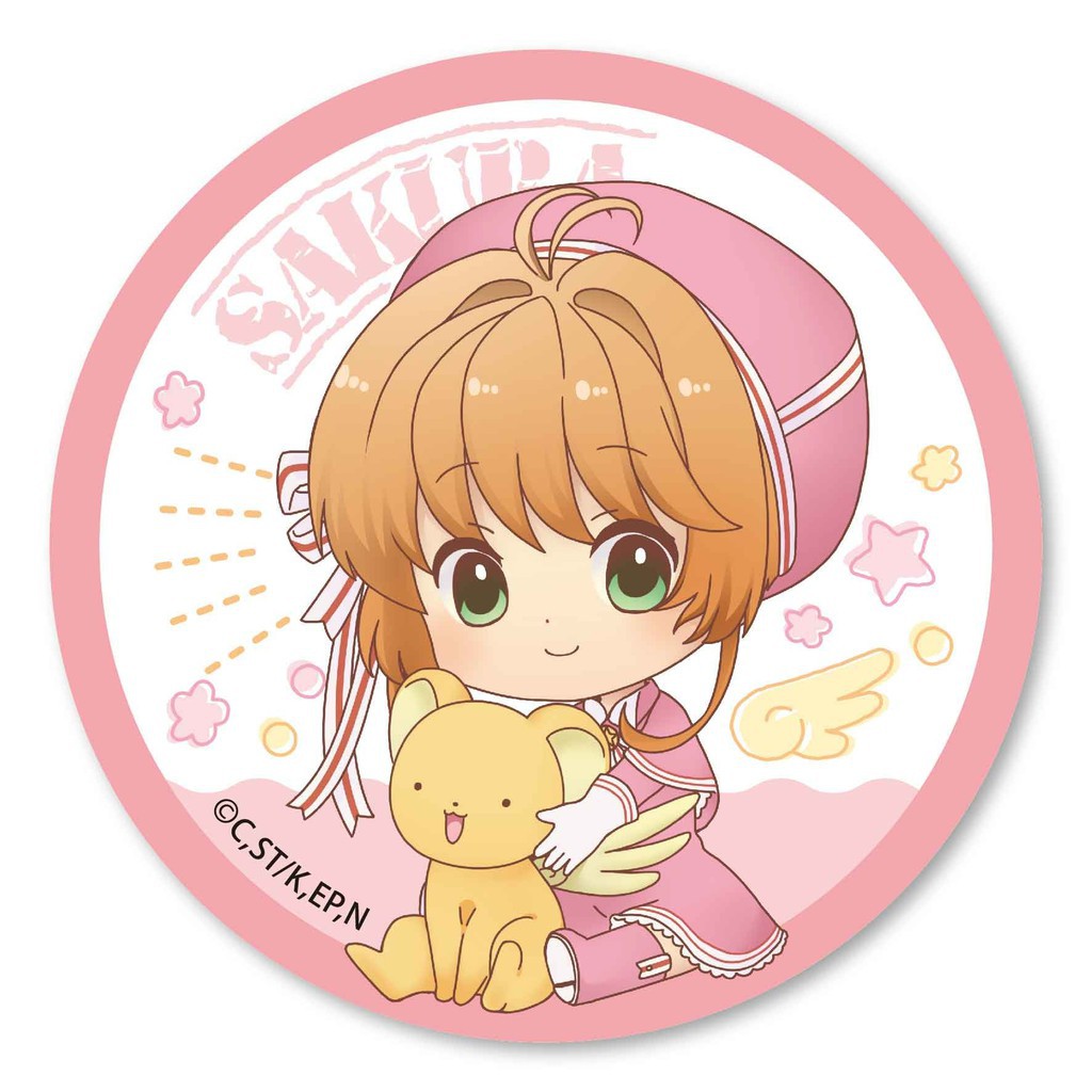 ( 1c ) Huy hiệu in hình Cardcaptor Sakura phụ kiện cài áo túi anime chibi xinh xắn dễ thương