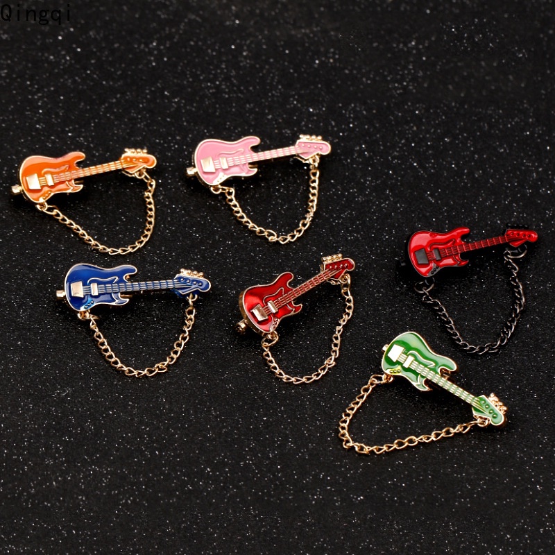 Ghim cài áo Miss Zoe hình đàn guitar hoạt hình vui nhộn cho bé