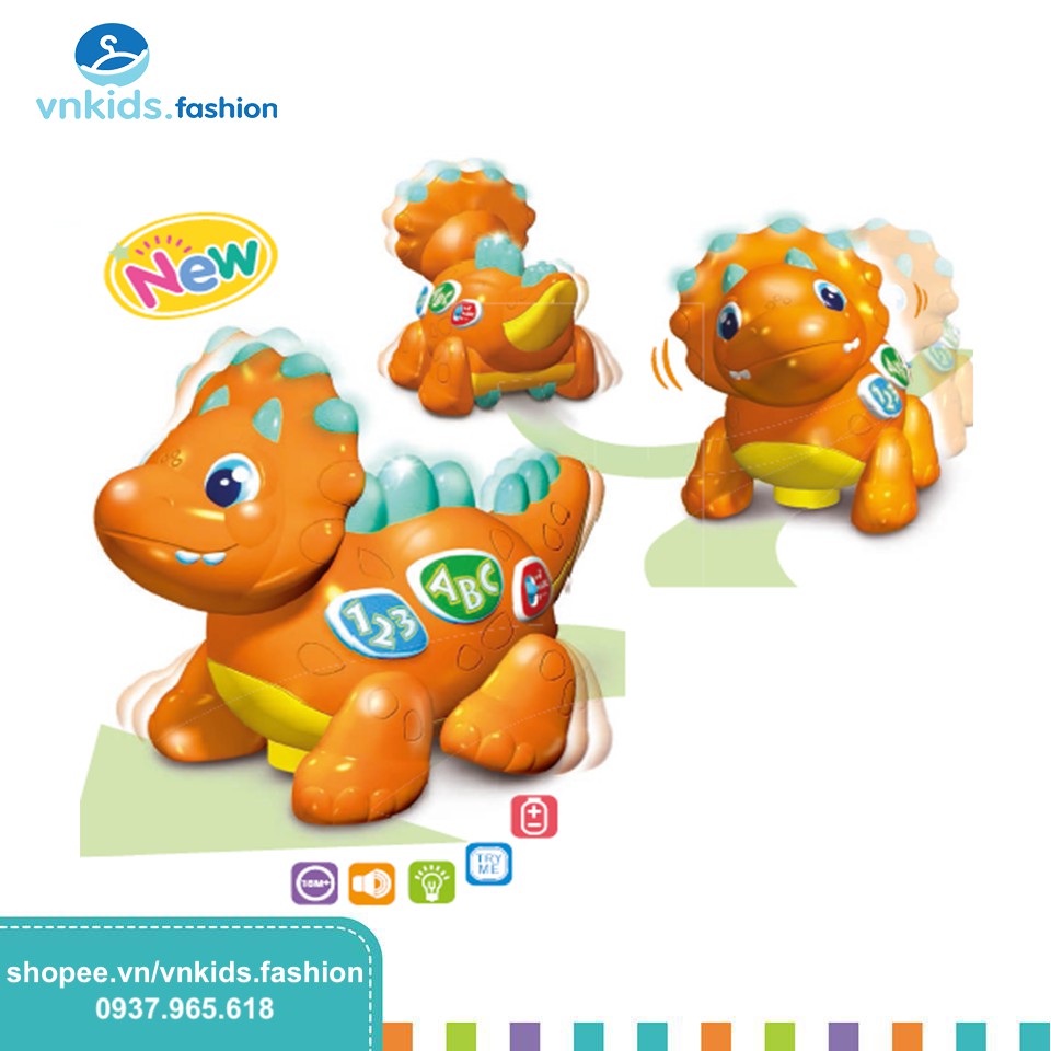 free ship !!! Khủng long biết đi ngộ nghĩnh có nhạc Winfun 1145