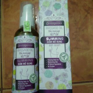 Dầu massage giảm mỡ bụng Milaganics Slimming Body Therapy 100ml