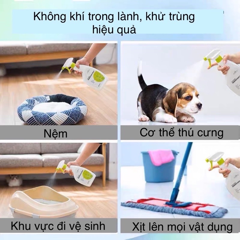 Xịt Kháng Khuẩn-Khử Khuẩn mùi hôi Chó Mèo Deodorant