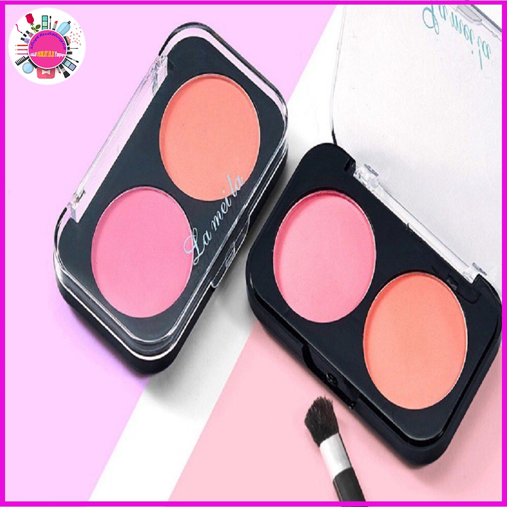 Phấn Má Hồng 2 Ô LAMEILA Kèm Cọ Đánh Phấn Tiện Lợi | BigBuy360 - bigbuy360.vn