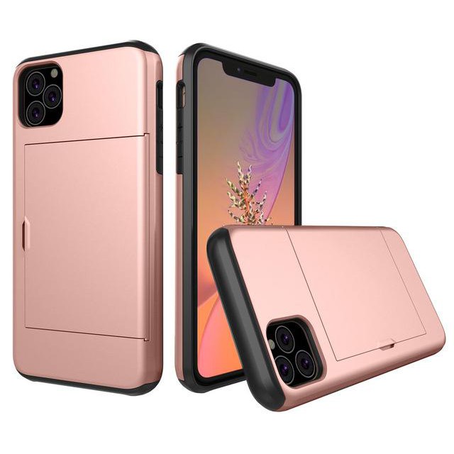 Ví Ốp Điện Thoại Dạng Giáp Chống Sốc Có Ngăn Đựng Thẻ Cho Iphone 13 Pro Max 13 Pro 12 Pro Max Se 2020 11 Pro Max