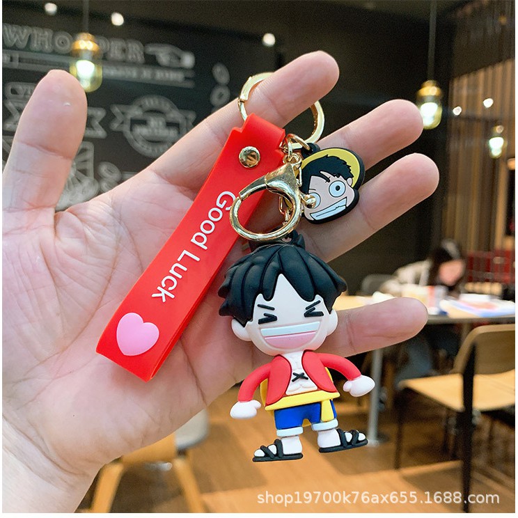 Móc Chìa Khóa One Piece Luffy Trang Trí Sáng Tạo Chất Liệu PVC Cao Cấp