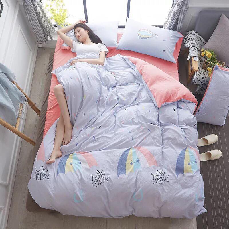 Drap chăn ga gối COTTON ĐŨI  MUJI nhập khẩu Nhật siêu mềm mịn mát