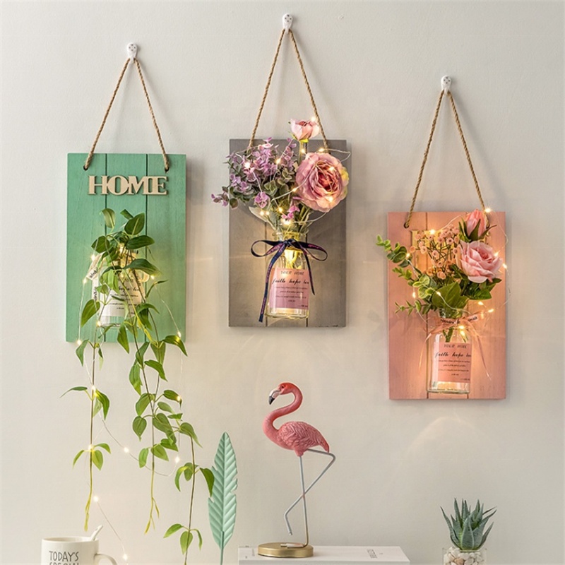 (Hàng Hot) Bảng Gỗ + Lọ Thủy Tinh Trang Trí Nhà Cửa, Quán Cafe, Spa NN00