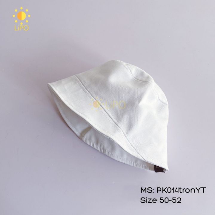 Mũ tròn bé trai bé gái màu trơn basic, nón tròn cho bé 2- 6 tuổi PK014tronYT