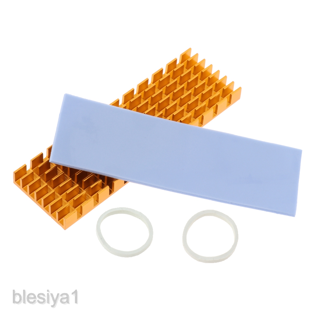 Aluminum SSD Heatsink Hard Disk Heat Sinks Cooler + Silicone Thermal Pad for M.2 NVMe PCIE 2280 Solid State Drive Gold | BigBuy360 - bigbuy360.vn