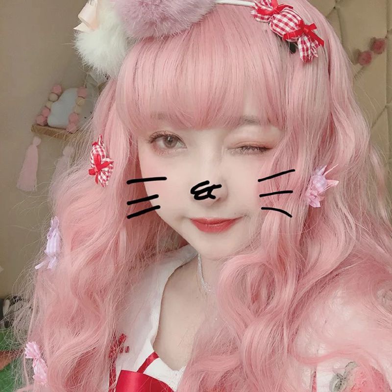 Bộ Tóc Giả Dài Xoăn Phong Cách Lolita Dễ Thương Cho Nữ