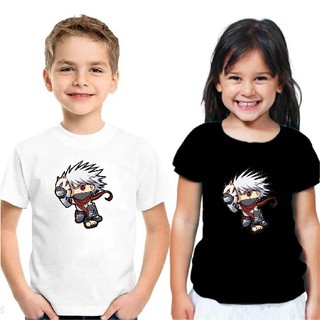 Áo thun trẻ em vải cotton dành cho bé gái/trai 12-38kg hoạt hình Chibi anime mã 2020B047