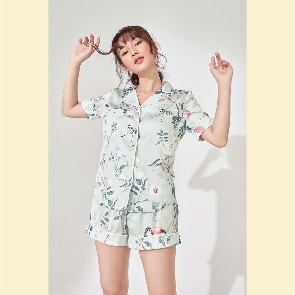 [Mã WABOOM giảm 15% đơn 99k] Đồ ngủ Pyjamas tay ngắn quần ngắn Oriental - Midnight Sleepwear