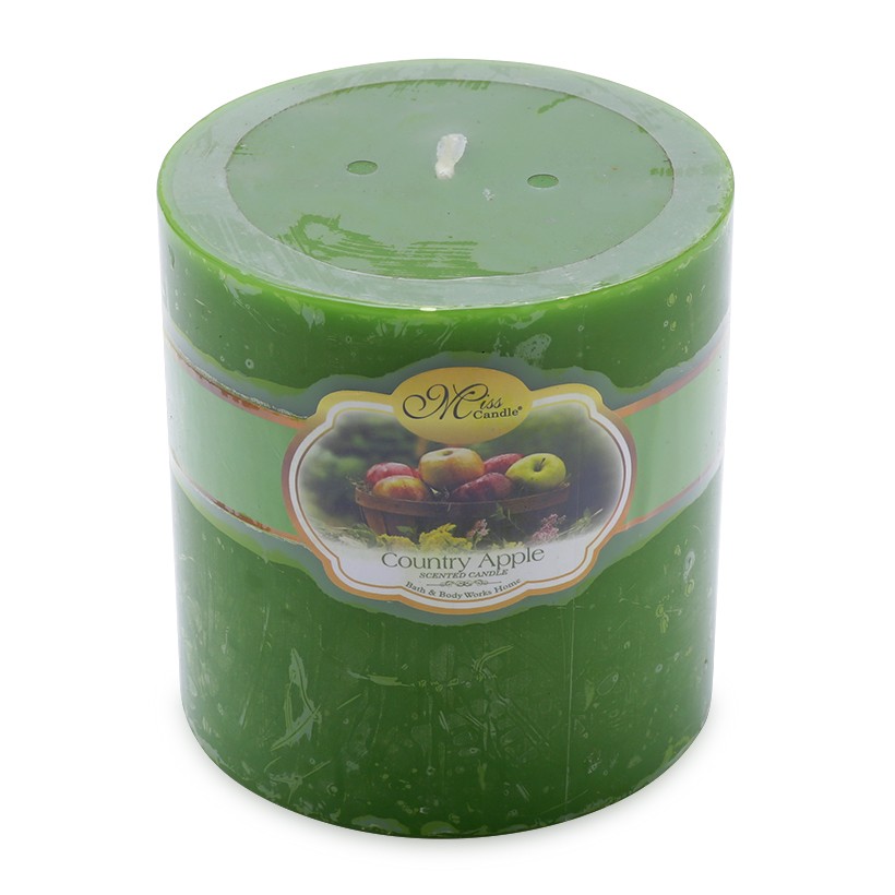 Nến thơm trụ tròn D10H10 Miss Candle FtraMart (Xanh lá)