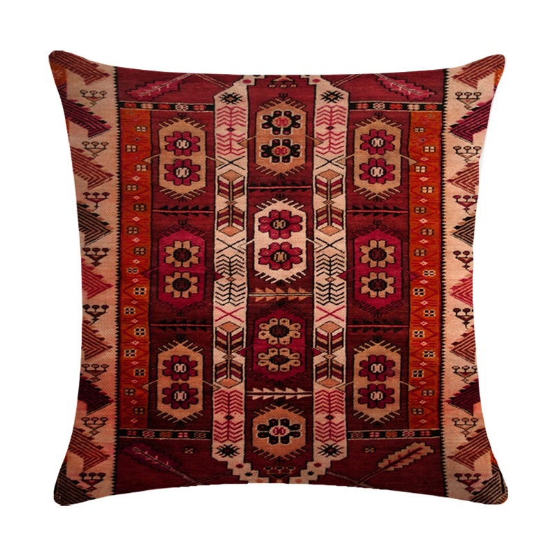 Vỏ Gối Vuông 45*45cm Họa Tiết Bohemian Trang Trí Nội Thất