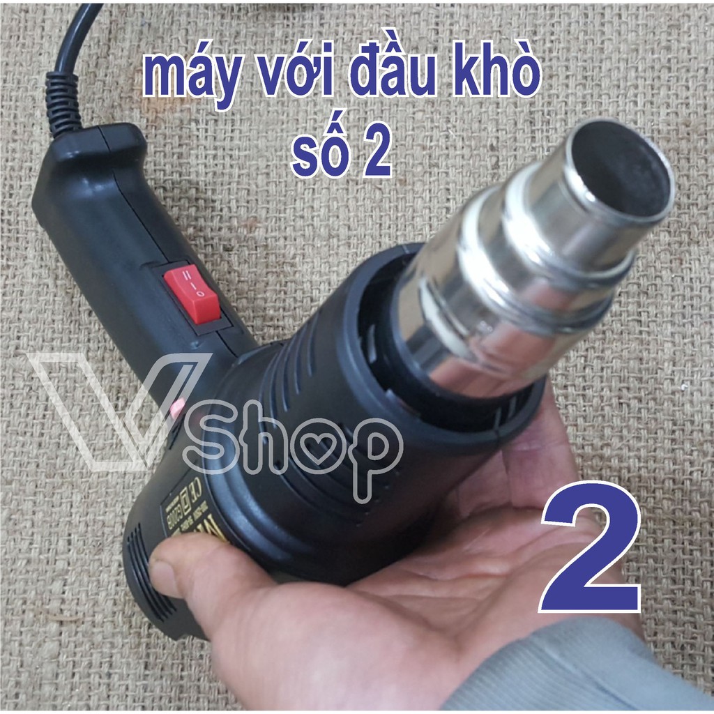 Máy khò nhiệt, máy sấy, thổi hơi nóng, chuyên dụng, tiêu chuẩn châu âu, có chỉnh nhiệt. 2000W