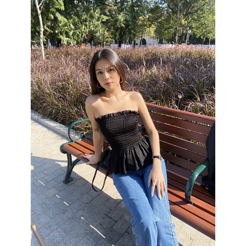 áo ông thun chỉ peplum