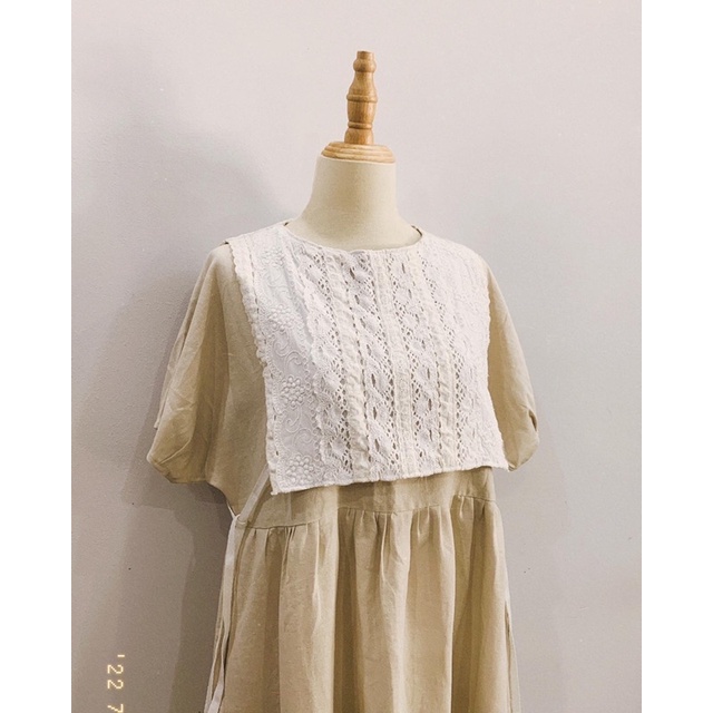 Váy đầm linen premium stone wash form rộng vintage