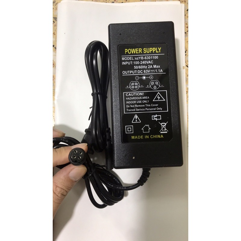 Sạc Pin Xiaomi Ninebot , sạc xe điện cân bằng xiaomi 63V DC 4 chân