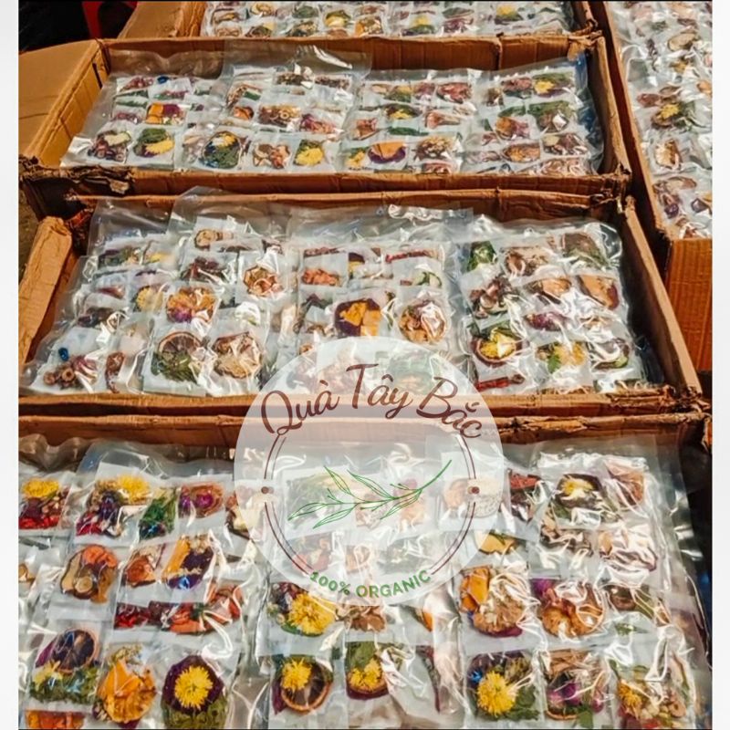 Trà DETOX Hoa quả Giảm cân giữ dáng Thanh lọc cơ thể - Trà Hoa quả MIX hoa thảo mộc