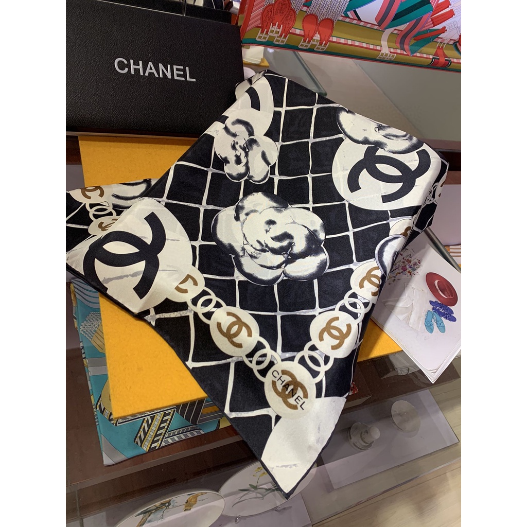 Khăn Lụa Vuông In Họa Tiết Sang Trọng 35 '' x35 ''