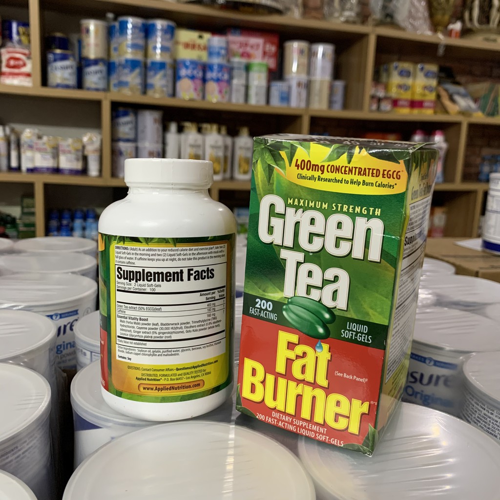 Viên uống giảm cân từ trà xanh Green Tea Fat Burner 200 viên của Mỹ