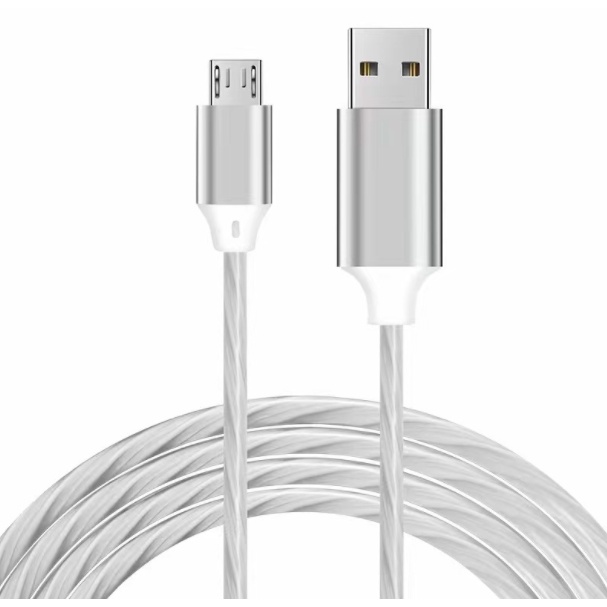 Dây Cáp Sạc Nhanh 1.0m Có Đèn LED Phát Sáng Dành Cho Điện Thoại Di Động