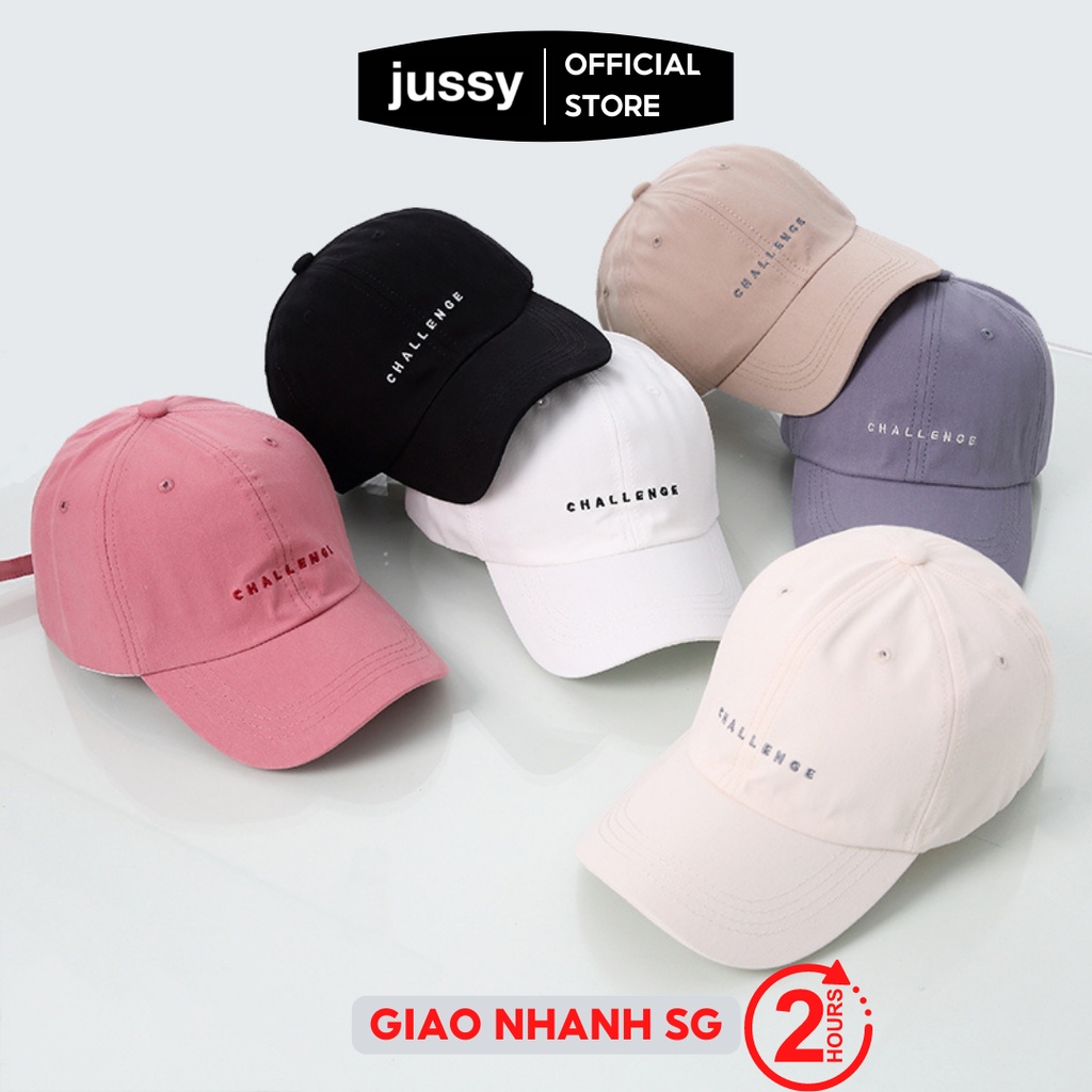 Mũ Lưỡi Trai Nam Nữ Jussy Fashion Nón Kết Challenge Phong Cách Nón Lưỡi Trai Form Mềm Chất Vải Cotton Thoáng Mát